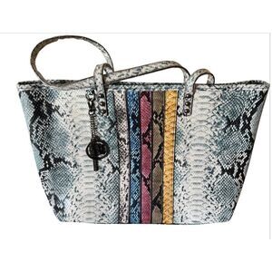 Studio Badgley Mischka Snake Print Vegan Leather Bag  NWT